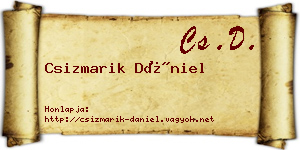 Csizmarik Dániel névjegykártya